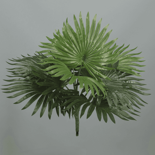 Palmito artificial decoratiu blanc i verd 45 cm