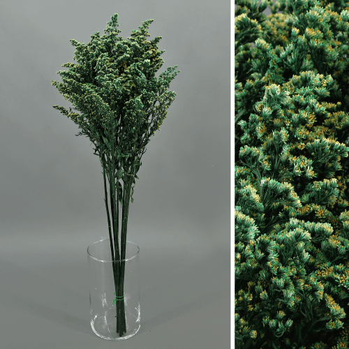 Solidago preservado azul, Flor preservada de 40-60 cm de comprimento, conjunto de 2 unidades
