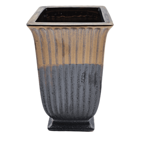 Gerro de ceràmica Pompella or i negre 19,6 cm, joc de 12