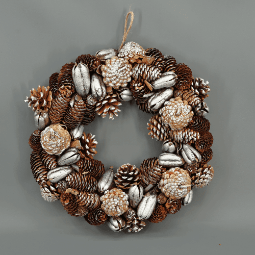Couronne de Noël Marron, 8 cm
