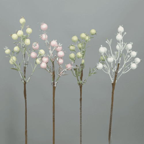 Branche de Baies Artificielles Multicolores, Fleur artificielle de 23 cm de long, lot de 72 unités