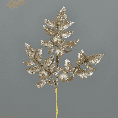Feuille Décorative Artificielle (Branche de Feuillage), Fleur artificielle de 35 cm de long, lot de 6 unités