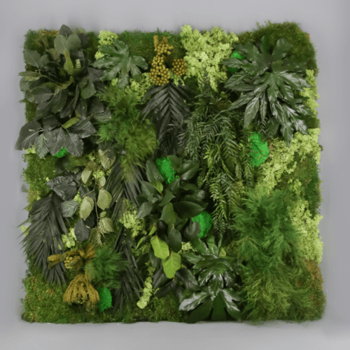 Jardín vertical artificial preservado, Flor artificial de 100 cm de largo
