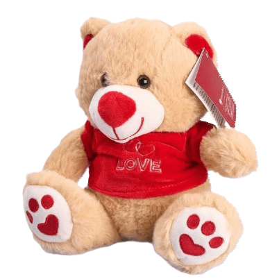 Pelúcia urso com camiseta marrom Marrón, 22 cm (2 unids)