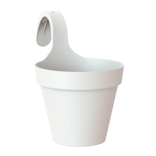 Jardinière de balcon Capri blanche 28 cm