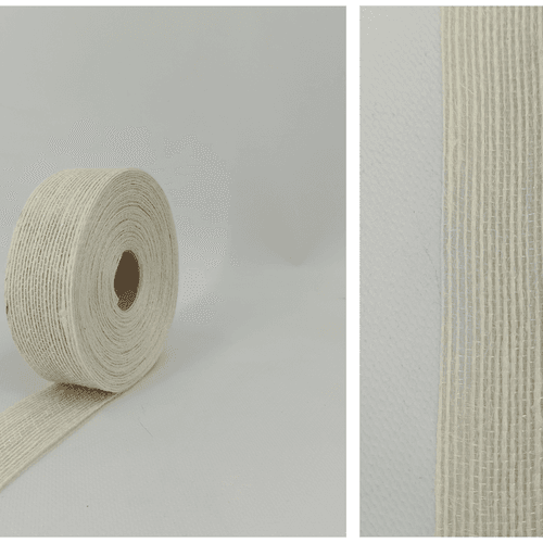 Cinta Jute Blanco, 40 mm, 1 tallos, 20cm