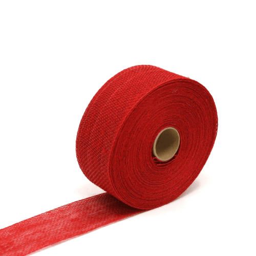 Cinta Jute Rojo, 60 mm, 1 tallos, 20cm