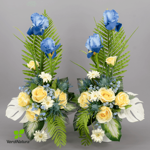 Vaso Íris Azul e Amarelo