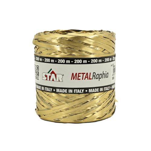 Rafia Metalizada, Oro, 1 tallos, 200cm