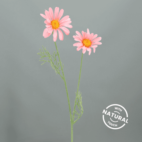 Marguerite Artificielle Rose ou naranja, Fleur artificielle de 56 cm de long, lot de 6 unités