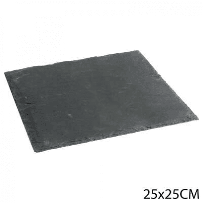 Base de Pissarra Quadrada Negra 25 cm (Pack de 3)