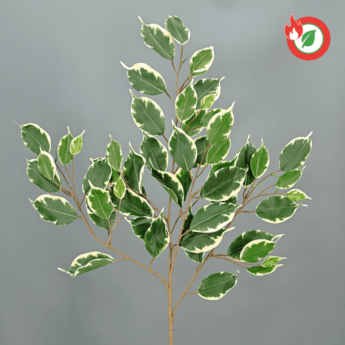 Pack de 2 ficus artificiais ignífugos de interior 75 cm