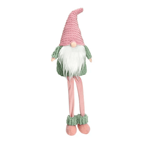 Gnom de Nadal de Plecs 18 cm Rosa/Verde, 70 cm