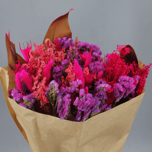 Ramo de Flores Secas Trade Fúchsia, Flor seca de 50 cm de comprimento