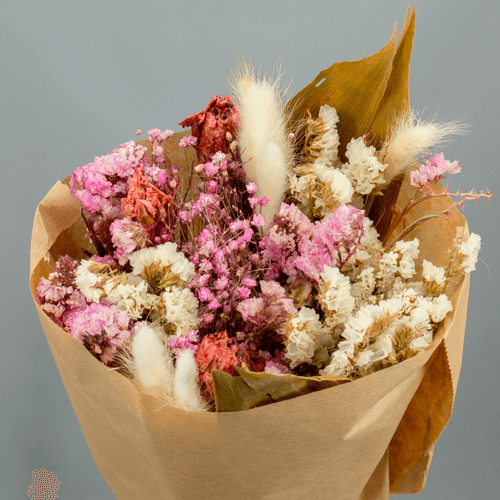 Ramo de Flores Secas Trade Rosa, Flor seca de 50 cm de comprimento