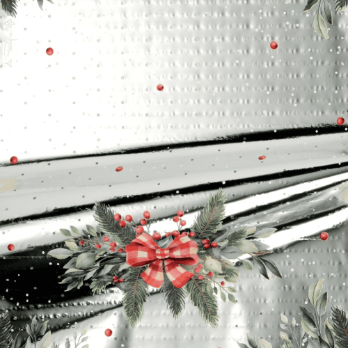 Saco Decorativo de Natal Prateado
