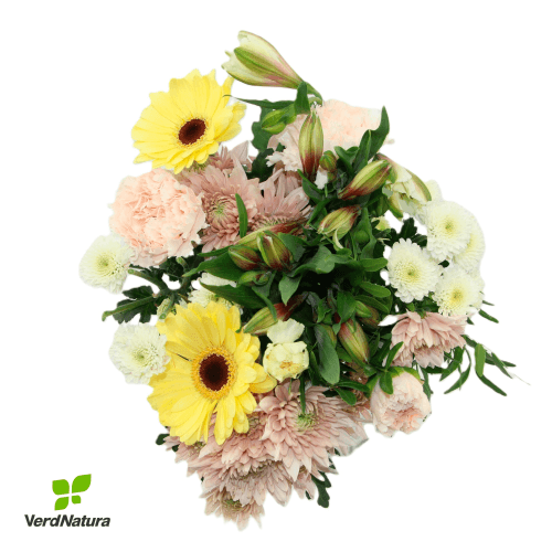 Ramo de Flores Variadas Blanco, 50 cm, ramo de 2 tallos