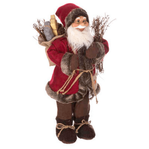 Pare Noel Decoratiu Vermell 22 cm Marrón, 45 cm