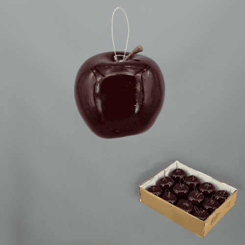 Manzana artificial burdeos 8 cm