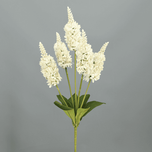 Bouquet Artificiel de Fleurs Bulbeuses Blanches, Fleur artificielle de 42 cm de long, lot de 2 unités