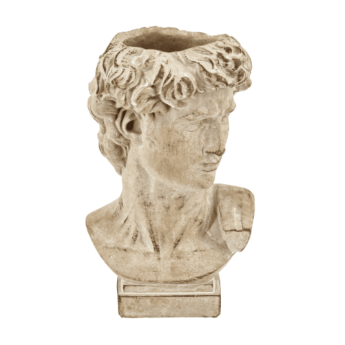 Maceta de Cerámica Busto de David 15,5 cm - Juego de 4