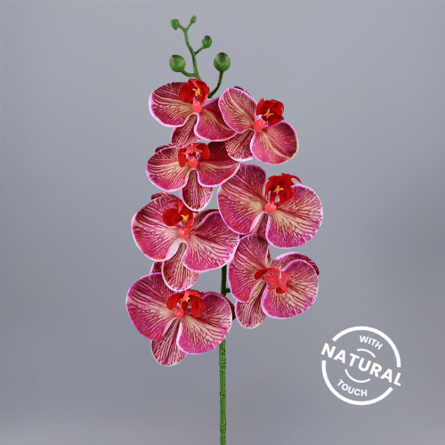 Orchidée Phalaenopsis Artificielle, Fleur artificielle de 88 cm de long, lot de 6 unités