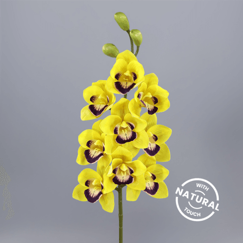 Orquídea Cymbidium Artificial Amarillo
