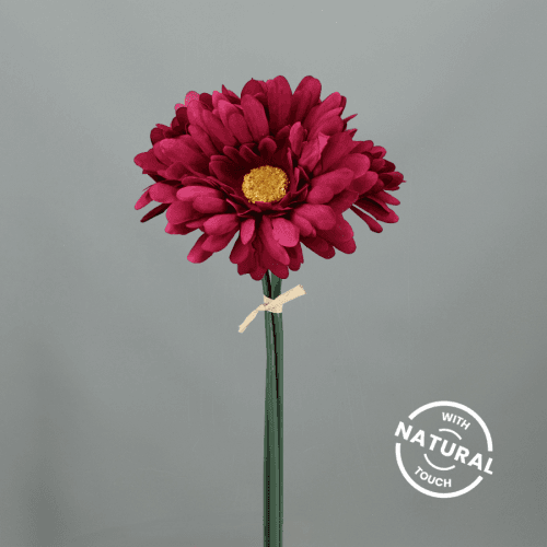 Bouquet de Gerberas Artificiels, Fleur artificielle de 40 cm de long, lot de 6 unités