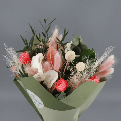 Bouquet de Fleurs Séchées Jolie Rose Clair