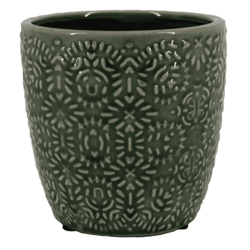Testo de Cerámica Napels Verde Escuro 13 cm (xogo de 12)