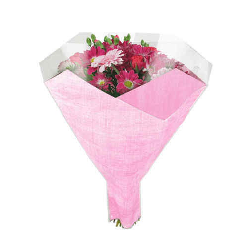 Blonda de papel Duo Fibre rosa, 52 cm