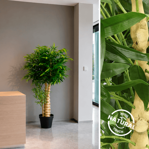 Arbre de Bambou Artificiel Jungle, Fleur artificielle de 180-240 cm de long