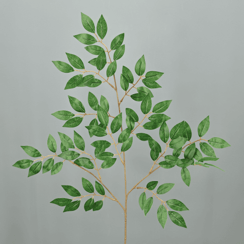 Lot de 9 branches artificielles feuille de haricot 70 cm, Fleur artificielle de 1 cm de long, lot de 9 unités