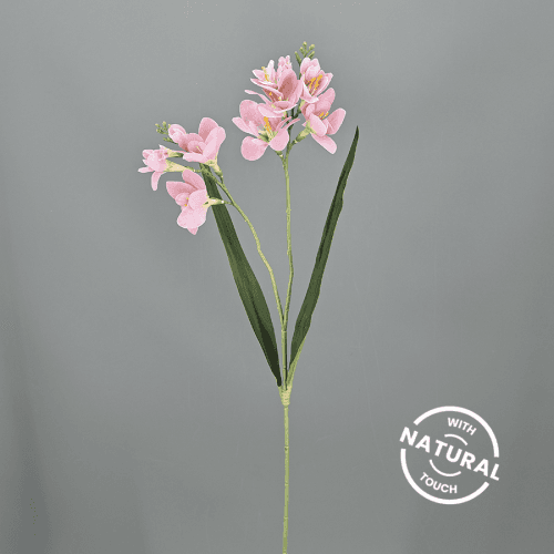 Branche de Freesia Artificielle, Fleur artificielle de 65 cm de long, lot de 12 unités