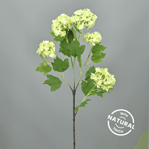 Viorne boule de neige artificielle - lot de 6 tiges 85 cm, Fleur artificielle de 85 cm de long, lot de 6 unités