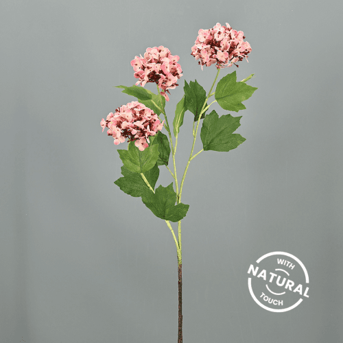 Viburnum artificiel blanc (viorne boule de neige) - lot de 12 tiges, Fleur artificielle de 68 cm de long, lot de 12 unités
