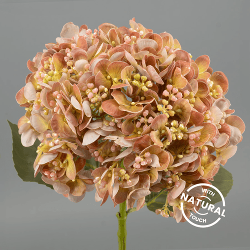 Hortensia Artificiel Premium, Fleur artificielle de 62 cm de long, lot de 6 unités