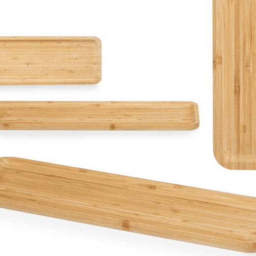 Safata de Fusta Rectangular Natural