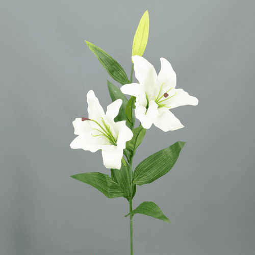 Lirio Oriental Artificial, Flor artificial de 86 cm de largo, pack de 12 uds