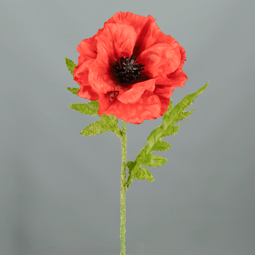 Coquelicots Artificiels, Fleur artificielle de 57 cm de long, lot de 24 unités