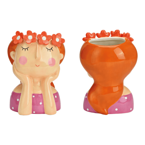 A Maceta Mujer Flores, 20 cm