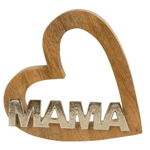 Palabras Corazón Mama Plata, 15 cm