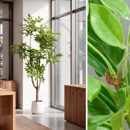 Ficus Artificial Maclellandii 1,85m, Flor artificial de 2 cm de comprimento
