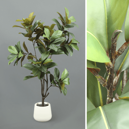 Árvore Artificial de Magnólia 1,65 m, Flor artificial de 2 cm de comprimento