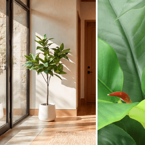 Árvore Artificial de Magnólia Yulania 1,5 m, Flor artificial de 2 cm de comprimento