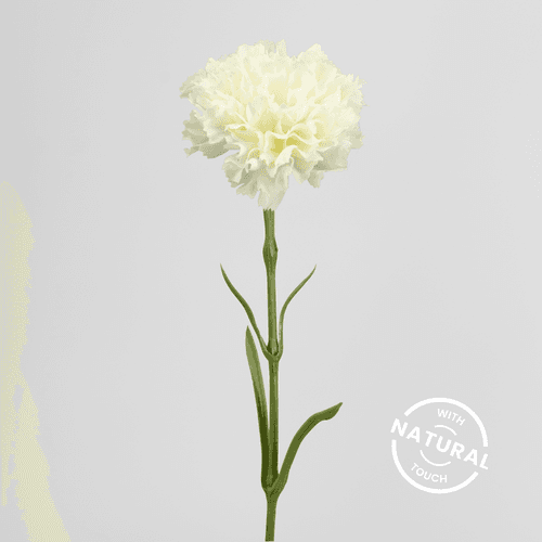 Clavel Artificial Premium (Tacto Natural), Flor artificial de 51 cm de largo, pack de 48 uds