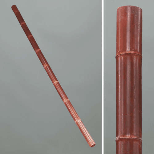 Bambou séché rouge, Fleur séchée de 230 cm de long, lot de 3 tiges