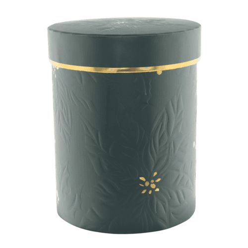 Boîte Ronde à Fleurs Gloria Verte 13 cm (lot de 2)