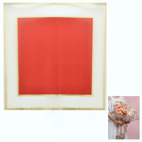 Hoja de papel floral granate, 58 x 58 cm (2 uds)