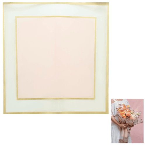 Hoja de papel floral rosa claro, 58 x 58 cm (2 uds)
